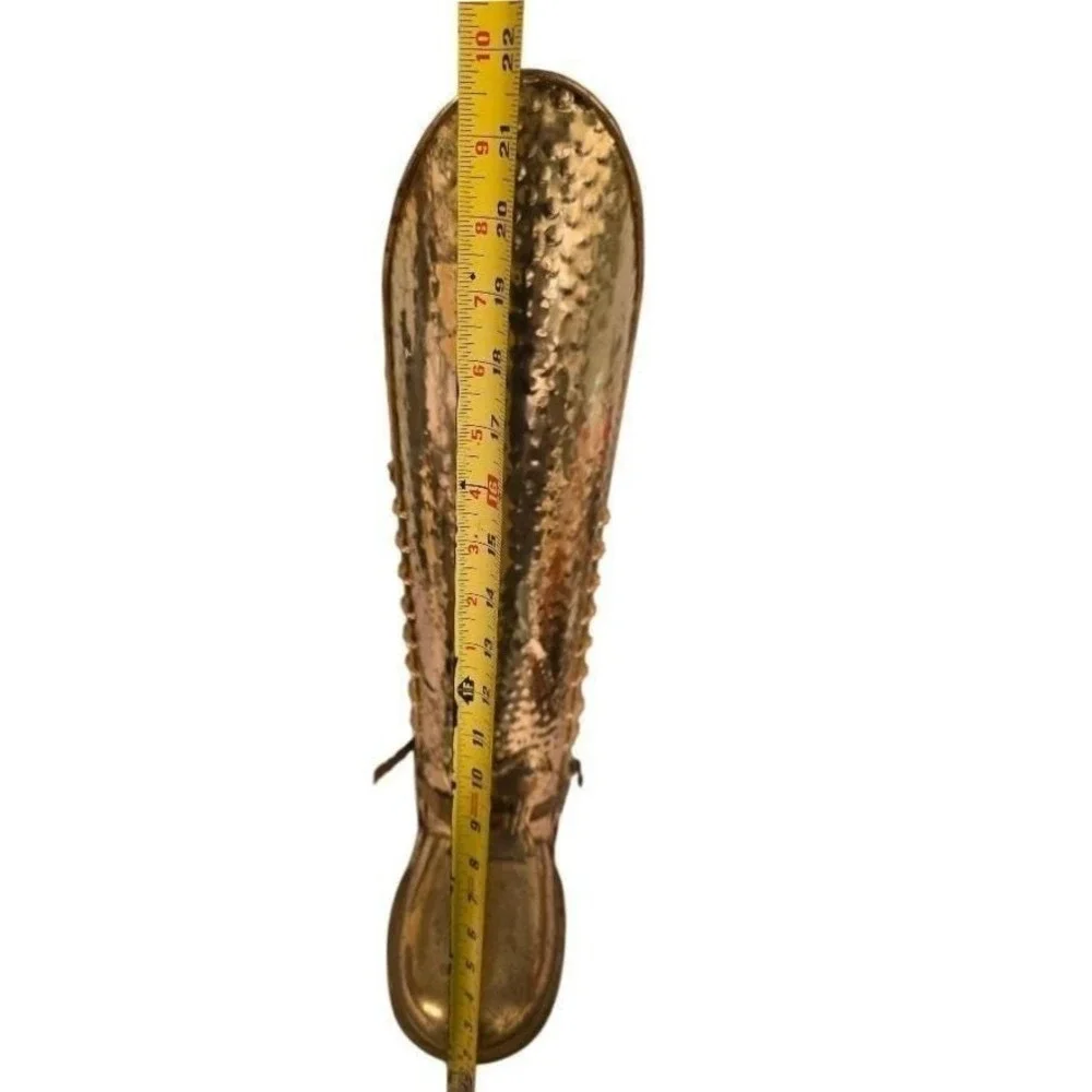 Vintage‎ Hammered Brass Boot Umbrella Stand Luxury Storage Walking Sticks Holder